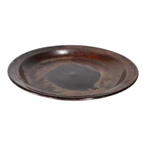 Mid Century Art Pottery Stoneware Charger Chop Plate