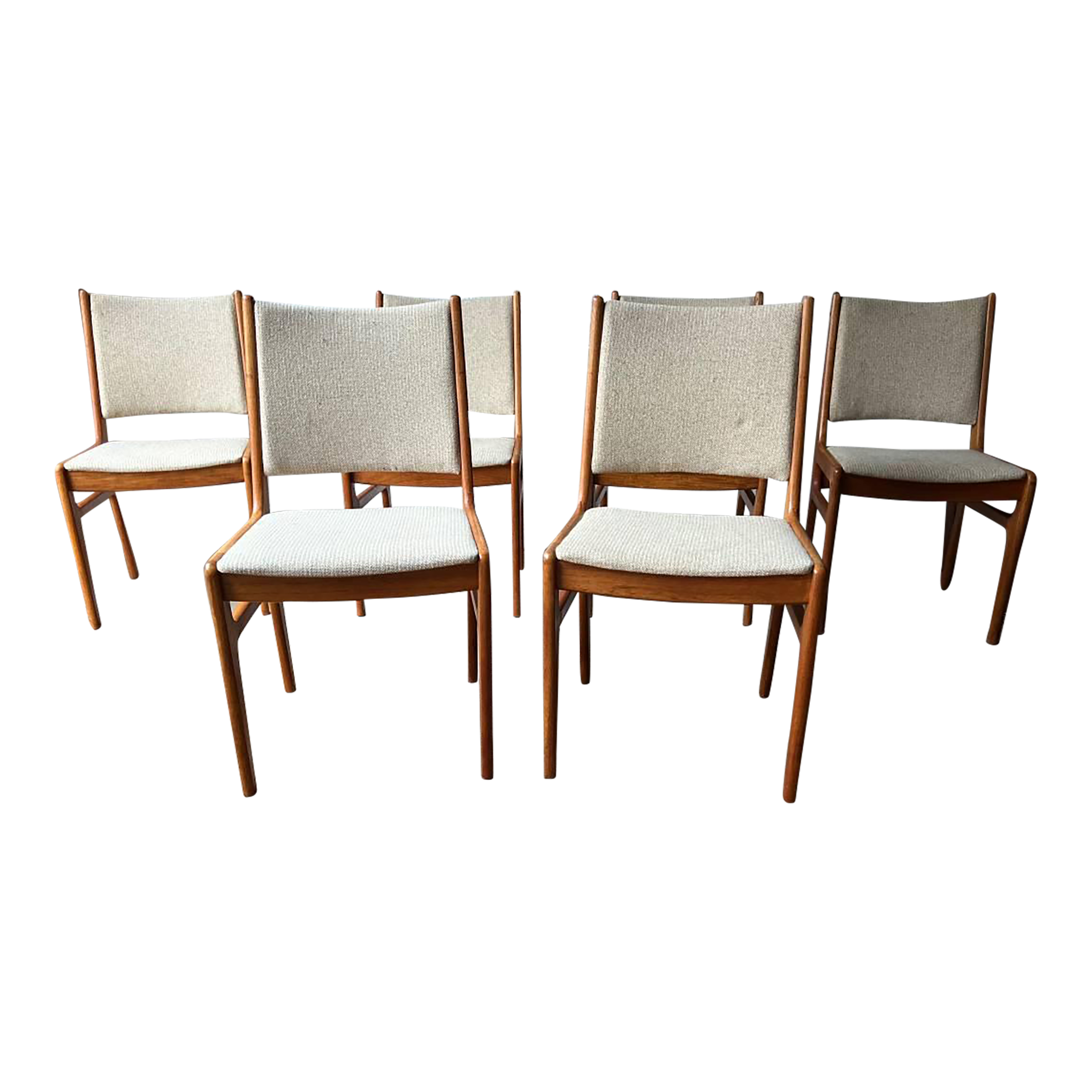 Late 20th Century D-Scan Set of 6 Mid Century Danish Teak Dining