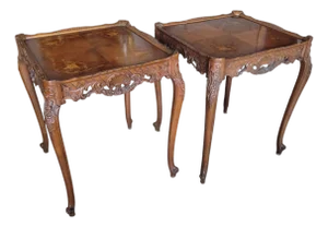 Pair of Louis XV Revival Marquetry Side Tables
