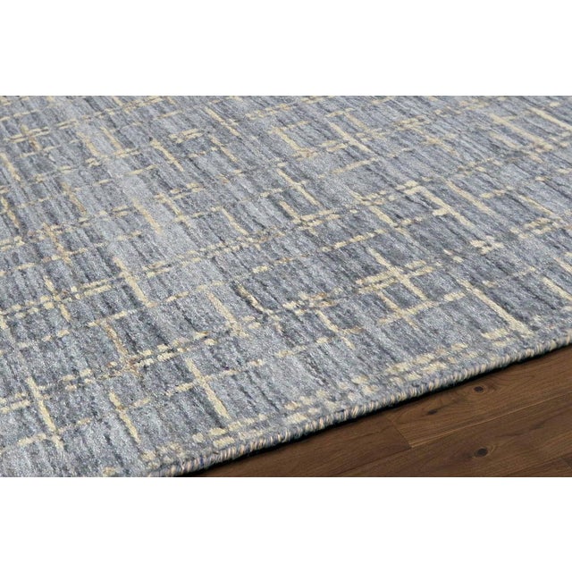 Traditional Pasargad Home Slate Blue Area Rug, 9' 0'' X 12' 0'' For Sale - Image 3 of 4