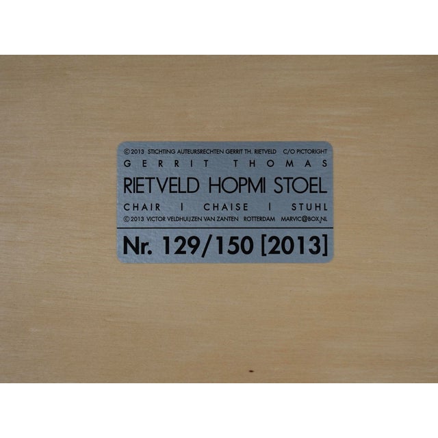 Limited Edition 129/150 Hopmi Chair by Gerrit Rietveld, Netherlands, 2013 For Sale - Image 11 of 14