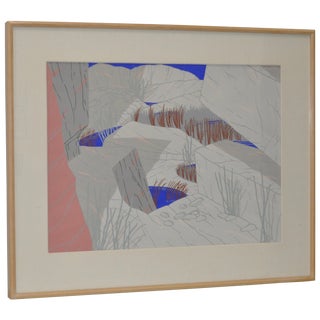 Jeff Long "Indian Wells" Painting C.1983 For Sale