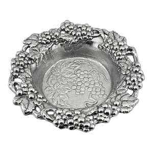 Arthur Court Champagne Coaster Grape Design Aluminum Signed