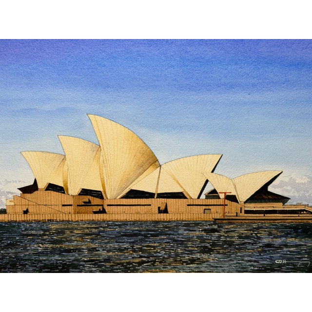 SYDNEY OPERA HOUSE, SYDNEY HARBOUR, AUSTRALIA Signed and Dated 1977 By G. Douglas Hemingway (British, Active 20th Century)...