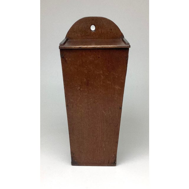 Antique English Oak Wall Candle Box For Sale - Image 4 of 8