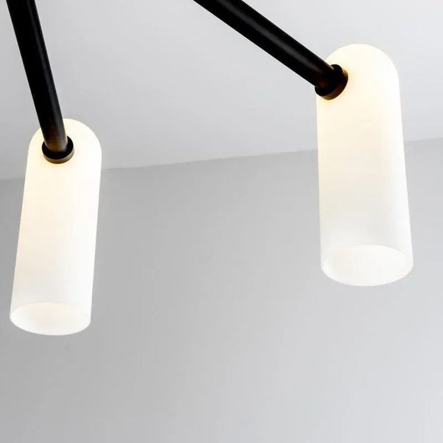 Odyssey Round Lg Black Gunmetal Chandelier by Schwung For Sale - Image 4 of 7