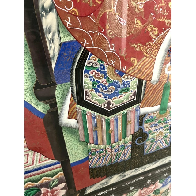 Wood Ancestor Portrait Framed in Gold Leafed Frame For Sale - Image 7 of 8