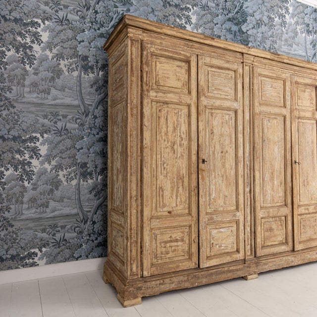 18th C. Italian Housekeeper's Cupboard in Original Paint For Sale - Image 9 of 17