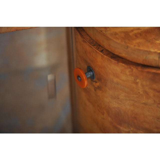 Glass Czech Art Deco Dressing Table in Poplar Burl, 1930s For Sale - Image 7 of 12