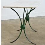 Metal French 19th Century Marble Top Garden Table For Sale - Image 7 of 16