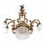 Metal Liberty Chandelier in Gilded Bronze and Satin Glass, 1890s For Sale - Image 7 of 7