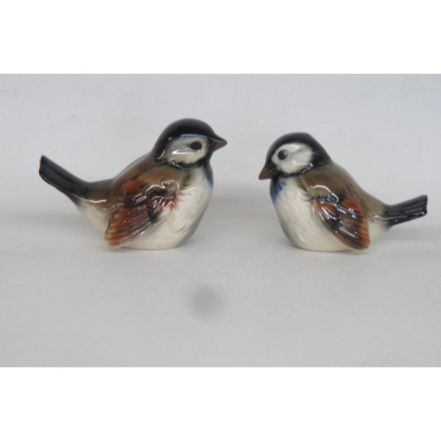 Figurative Goebel W Germany Cv73 and Cv74 Pair of 2 Porcelain Sparrow Bird Figurines 4899b For Sale - Image 3 of 18