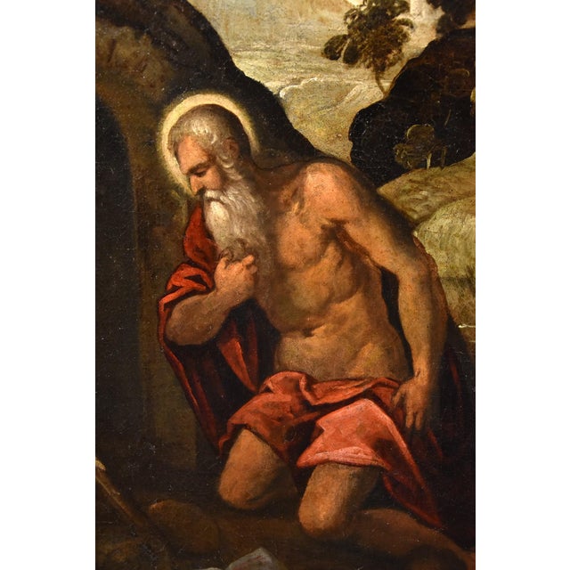 Circle of Jacopo Negretti / Palma Il Giovane, Saint Jerome Palma, 1620, Oil on Canvas, Framed For Sale - Image 7 of 17