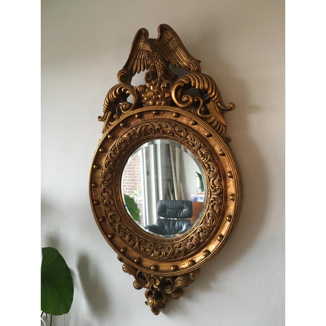 Gold Vintage Regency Style Gilded Mirror, 1970s For Sale - Image 8 of 8