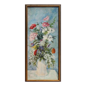 Floral Bouquet, Unknown Artist Acrylic on Board
