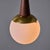 Stilnovo 1950s Brass, Wood, and Opaline Glass Pendant Attributed to Stilnovo For Sale - Image 4 of 12