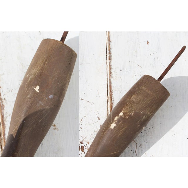 18th Century Portuguese Wooden Saint Legs For Sale - Image 10 of 13