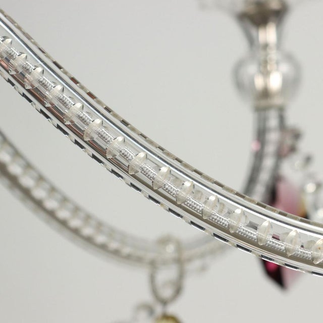Glass Chandelier, Italy, 20th Century For Sale - Image 6 of 12
