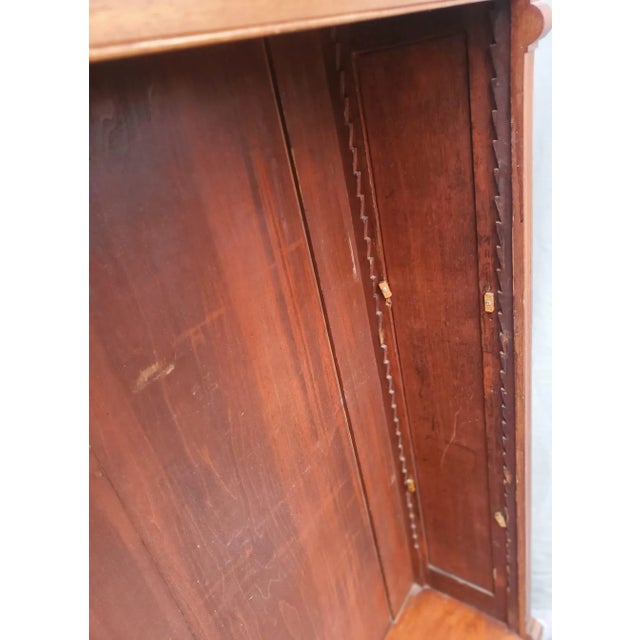 Early 20th Century Early 20th Century Antique Handmade Edwardian Solid Mahogany Open Bookcase For Sale - Image 5 of 6