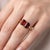 Deep, passionate, and strikingly bold, this exquisite Toi et Moi ("You and Me") ring features a parallel pair of emerald-...