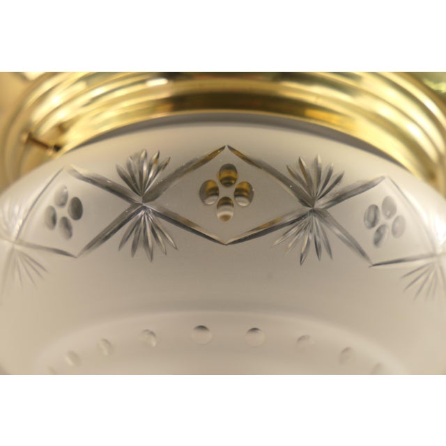 Art Deco Cut Glass Ceiling Lamp, Austria, 1920s For Sale - Image 3 of 8