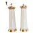 Vintage Lenox Ivory and 24 Karat Gold Salt Shaker and Pepper Grinder For Sale