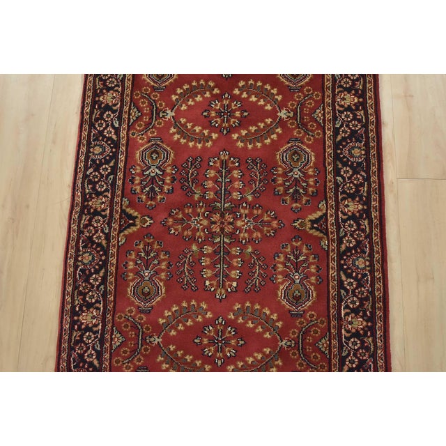 2020s Fine Sarouk Runner 2’6” X 11’6” Pink Wool Traditional Hand-Knotted Rug For Sale - Image 5 of 13