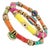 African Colorful Jasper Guardian Evil Eye & Heart Charm Bracelet Set For Sale - Image 3 of 6
