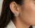 Traditional Late 20th Century 18K White Two Tone Gold Yellow Diamond Floral Earrings, Pair For Sale - Image 3 of 3