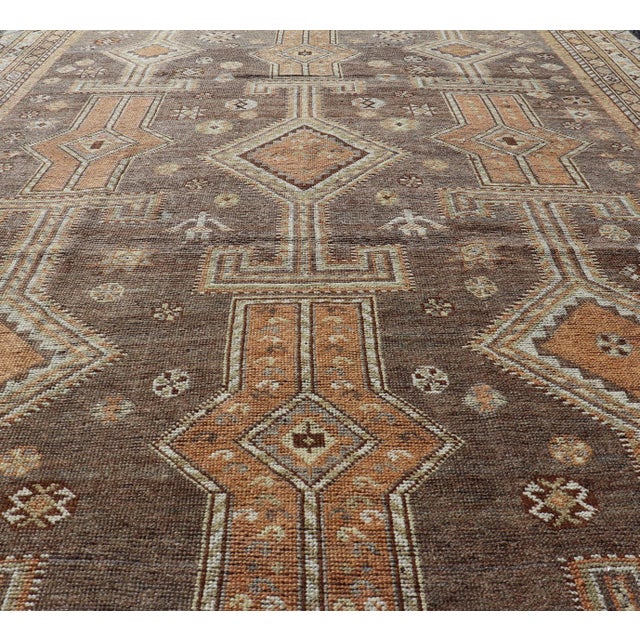Textile Antique Persian Lori Rug With All-Over Geometric Tribal Design on a Grey Field For Sale - Image 7 of 14