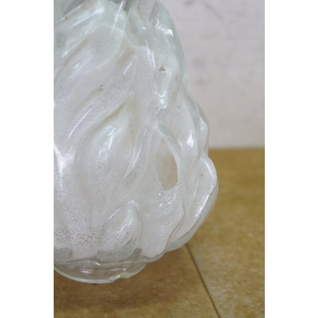 Antique French Empire Frosted Glass Flambe Flame Torch Lamp Chandelier Shades - Set of 3 For Sale - Image 10 of 15