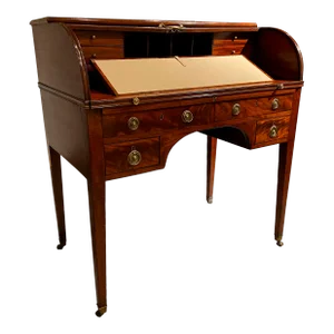 George III Mahogany Tambour Desk
