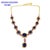 Bochic “Capri” Blue, Multi Sapphire & Ruby Necklace Set 18K Gold & Silver For Sale - Image 10 of 11
