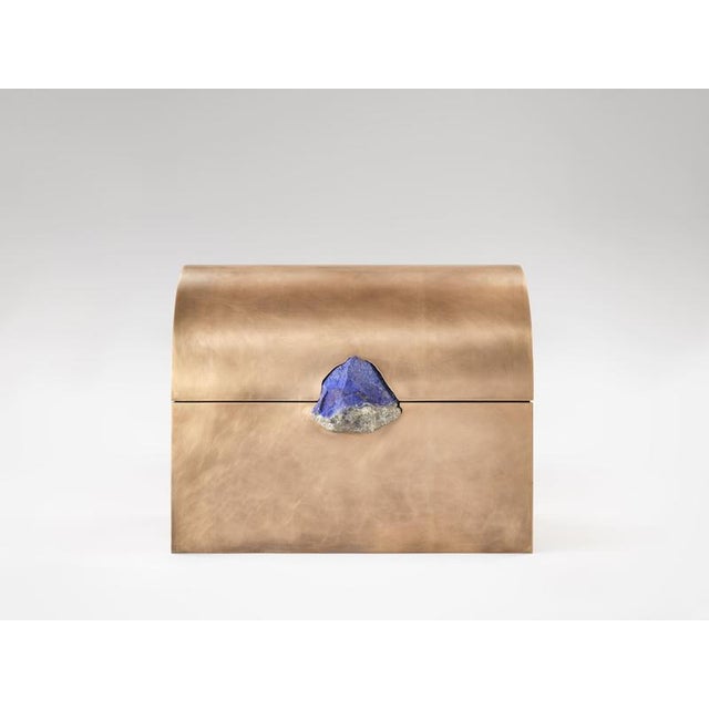 Treasure Chest by Pierre De Valck. Dimensions: W 65 x D 43.5 x H 53 cm. Materials: Bronze, lapis lazuli. Each piece is...