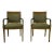 Pair Neoclassical Satinwood Armchairs For Sale