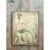 This vintage oil painting depicts a mermaid rendered in soft, delicate brushwork, her upswept hair gathered in loose curls...