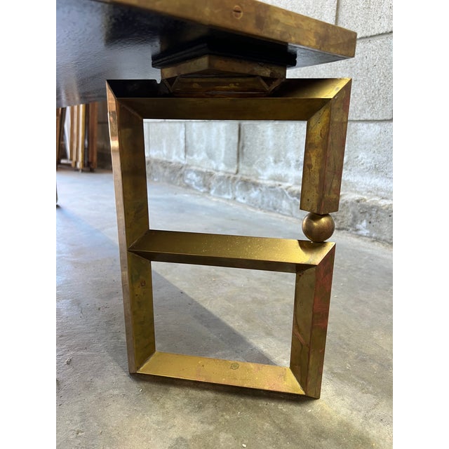 Guy Lefèvre for Maison Jansen “Jansen Paris” Sculptural Brass Coffee Table, 1970s For Sale In Los Angeles - Image 6 of 14