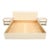 Postmodern Cream Lacquer Laminate King Size Bedframe With Bullnose Nightstands For Sale