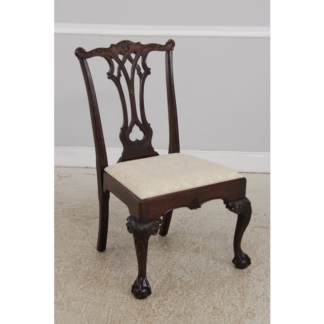 Set of 6 Stickley Mahogany Chippendale Dining Chairs For Sale - Image 11 of 18