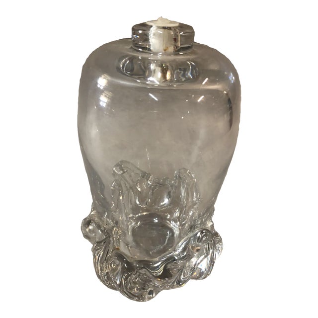 French Crystal Table Lamp by Daum for Daum, 1980s For Sale