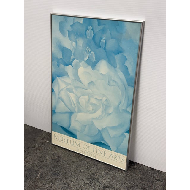 Georgia O'Keeffe "White Rose With Larkspur No. 2" Poster, Framed For Sale - Image 4 of 12