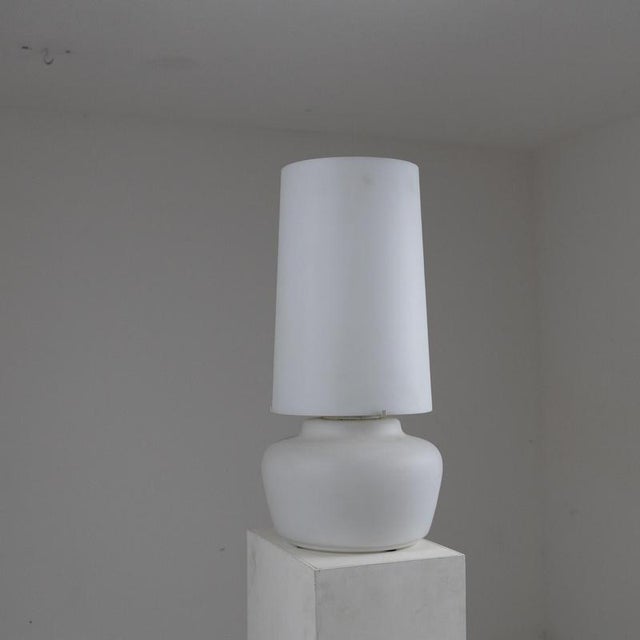 Satin Glass Table Lamp, 1970s For Sale - Image 9 of 9