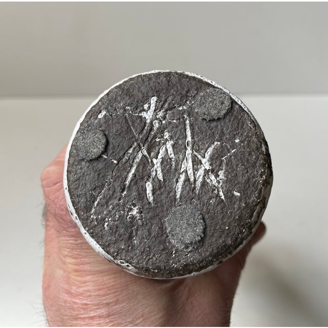 Ceramic Brutalist Glazed Stoneware Vase in the style of Jacques Blin, 1960s For Sale - Image 7 of 9