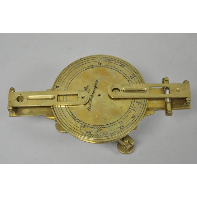 Victorian Vintage Victorian Ash & Son Makers Brass Maritime Ship Compass Birmingham Cover For Sale - Image 3 of 18
