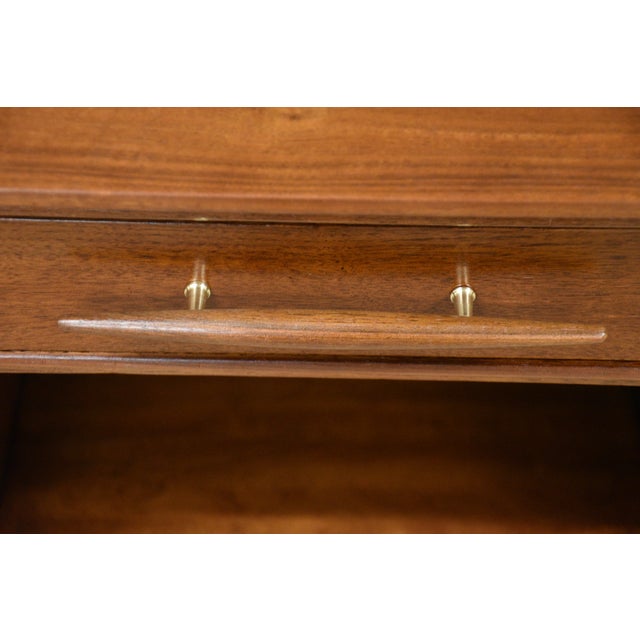 1960s Refinished Walnut Nightstands by Davis - A Pair For Sale In Boston - Image 6 of 10
