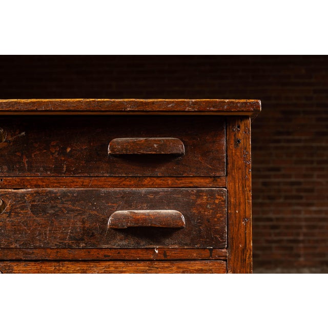 Early 20th Century Oak Flat File Cabinet With Side Storage For Sale - Image 10 of 15