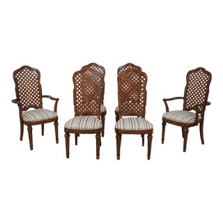 Set of 6 Thomasville Web Back Dining Room Chairs For Sale