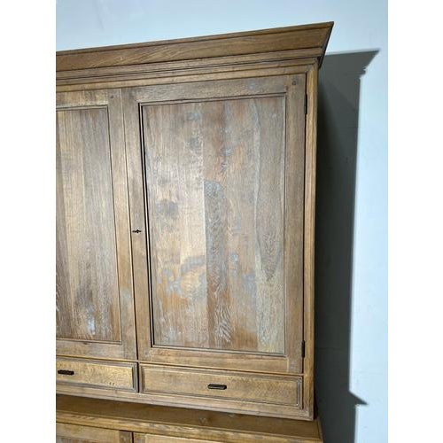 Large Rustic Two-Part Cabinet in Oak For Sale - Image 4 of 5