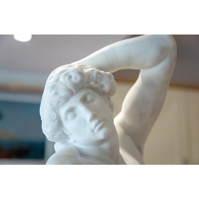 Hiram Powers, Nude The Dying Slave, 19th Century White Carrara Marble For Sale - Image 3 of 8