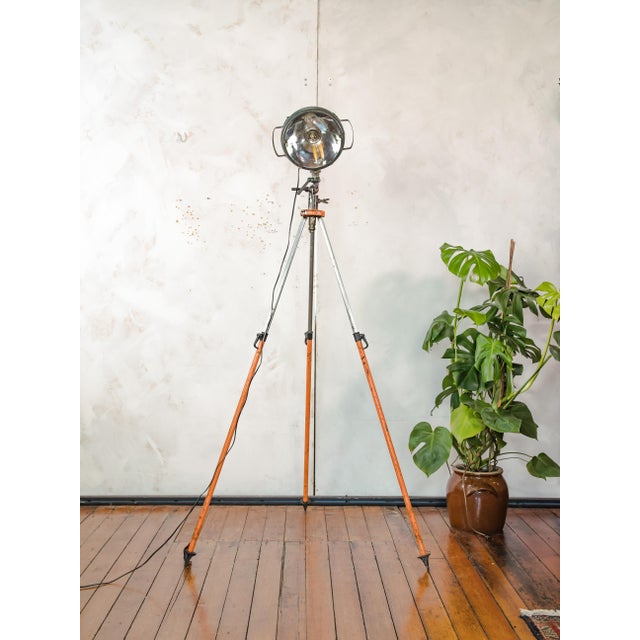 20th Century Military Field Spotlight Floor Lamp from Bosch Eisemann, Germany, 1960s For Sale - Image 15 of 18